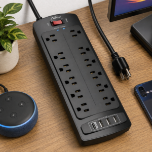 12-Outlet Surge Protector Power Strip with USB